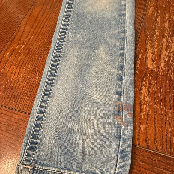 AFFLICTION Jenna Jeans Women 28x32 Gothic Studs Denim Crystal Grunge Thrashed - Picture 2 of 16